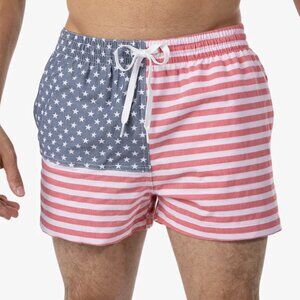 Chubbies Swim Shorts American Flag Size Medium 4 Inch Inseam